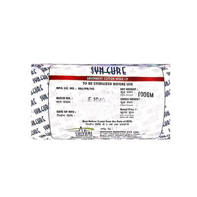 Syn Cure Absorbent Cotton Wool 100 gm - Cotton Wool & Swabs