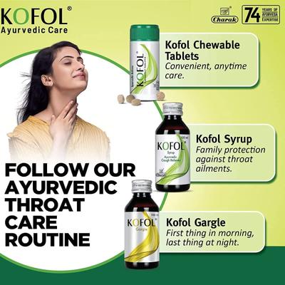 Kofol Chewable Tablets (Pack of 5 x 60's) - Sore Throat Lozenges