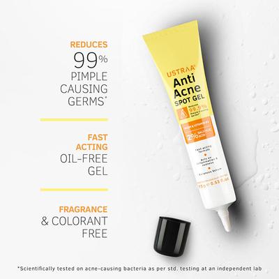 Ustraa Anti Acne Spot Gel (Pack of 2 x 15 ml) - Face Gels
