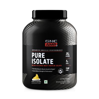 GNC AMP Pure Isolate - Vanilla Custard Flavour 2 kg - Workout Essentials
