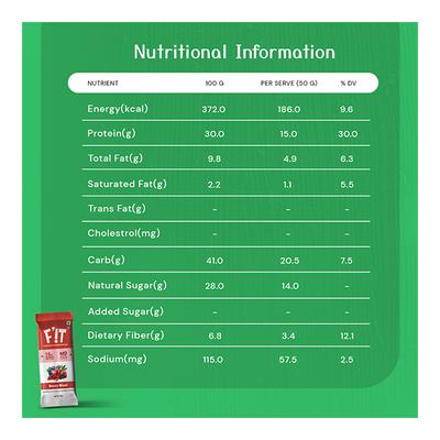 F'iT Complete Nutrition Bar - Berry Blast 50 gm - Nutritional Bars