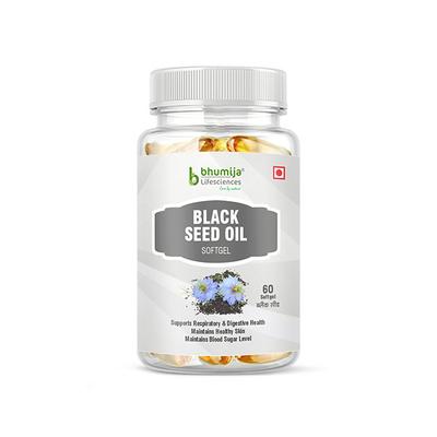 Bhumija Lifesciences Black Seed Oil Softgel 60's - Nutritional Bars