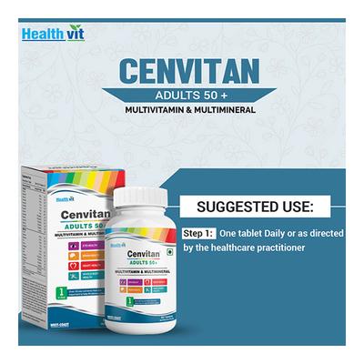 HealthVit Cenvitan Adults 50+ Tablet 60's - Multi-Vitamins