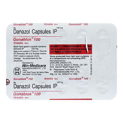 Danazole 100mg Capsule 10'S - Hormonal Therapy-And