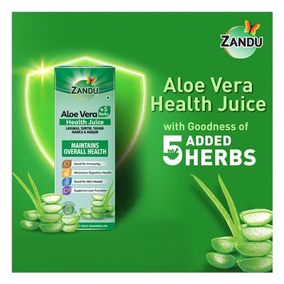 Zandu Aloe Vera + 5 Herbs Health Juice 1 litre - Ayurvedic Juices