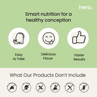 Hera Her Fertilife Health Supplement Powder - Orange flavour 300 gm - Multi-Vitamins