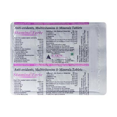 Stamina Forte Tablet 15'S - Supplements-Sup