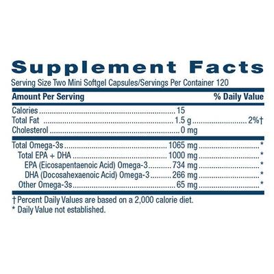 GNC Triple Strength Fish Oil Mini Softgel 240's (N) - Omega Fish Oil Fatty Acids