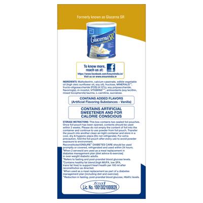 Ensure Diabetes Care Powder - Vanilla Flavour 1 kg (Refill Pack) - Diabetes (Fitness)