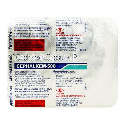 Cephalkem 500mg Capsule 10'S - Bacterial Infections-Cep
