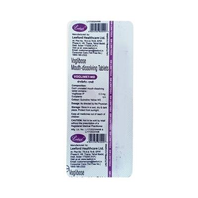 Voglimet MD 0.3mg Tablet 10'S - Diabetes-Ant