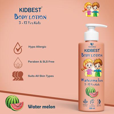 HealthBest Kidbest (3-13 Years) Body Lotion - Watermelon Flavour 500 ml - Baby Body Wash