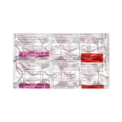 Clopilet A 75mg Capsule 10'S - Blood Clot-Ant