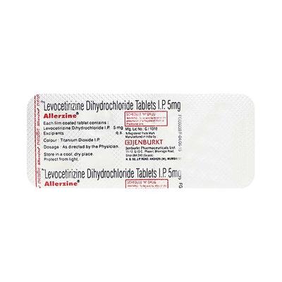 Allerzine 5mg Tablet 10'S - Allergies-Ant