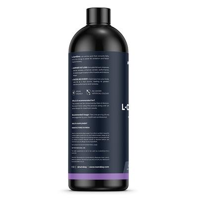 Nutrabay Pro Liquid L Carnitine + Vitamin B5 - Lemon Lime 450 ml - Multi-Vitamins