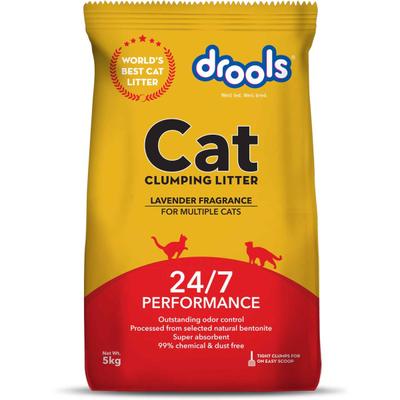Drools Clumping Lavender Fragrance Cat Litter (For multiple cats) 5000 gm - Pet accessories