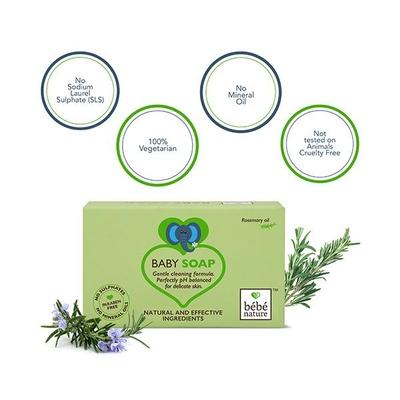 Bebe Nature Natural Baby Soap( Rosemary Oil) 100 gm - Creams, Lotions & Oils