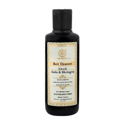 Khadi Natural Hair Cleanser (SLS & Paraben Free) - Amla & Bhringraj 210 ml - Shampoos