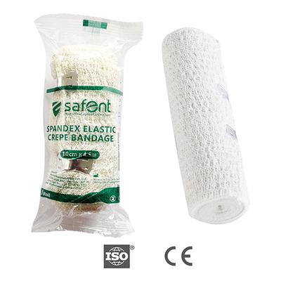 Safent Spandex Elastic Crepe Bandage (10 cm X 4.5 m) - Bandages