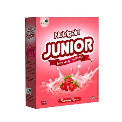 Nutrigain Junior Powder - Strawberry Flavour 200 gm - Weight Gain
