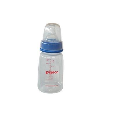 Pigeon Flexible PP Feeding Bottle with Square Base 2 Nipple (S) - Blue 120 ml - Feeding & Nursing