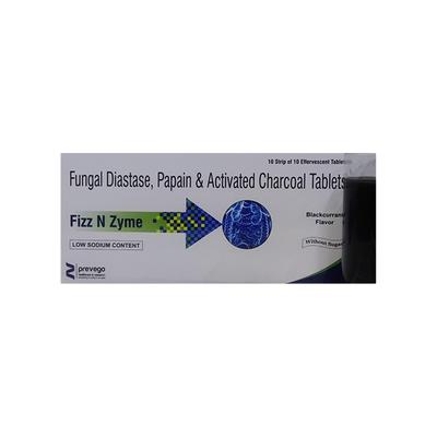 FIZZ N ZYME BLACKCURRANT FLAVOUR Effervescent Tablet 10's - Ulcer/Reflux/Flatulence-Aaa