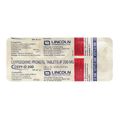 Cepy O 200mg Tablet 10'S - Bacterial Infections-Cep