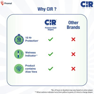 CIR Premium Adult Diapers - Tape (L) 10's - Adult Diapers & Pads