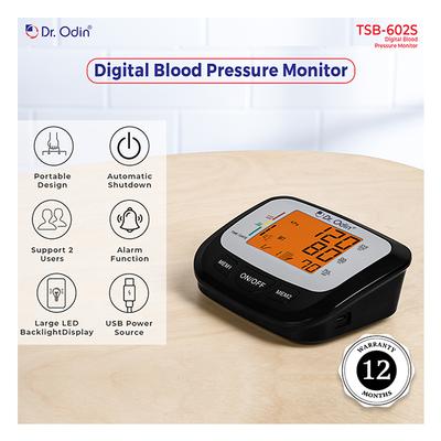 Dr. Odin Digital Blood Pressure Monitor - Black (TSB-602S) - Blood Pressure Monitors