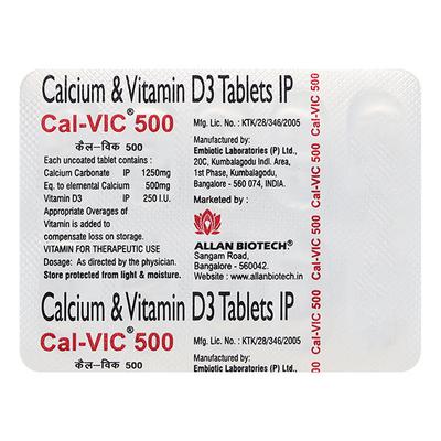 CAL VIC 500 Tablet 10's - Supplements-Vam