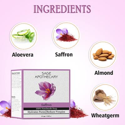 Sage Apothecary Saffron Soap 100 gm - Shower Gels & Body Wash