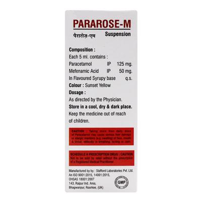 PARAROSE M Suspension 60ml - Pain relief-Ano