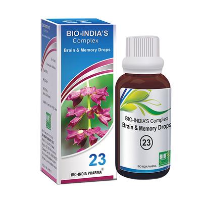 Bio-India's Brain & Memory Drops 23 30 ml - Homeopathic Drops