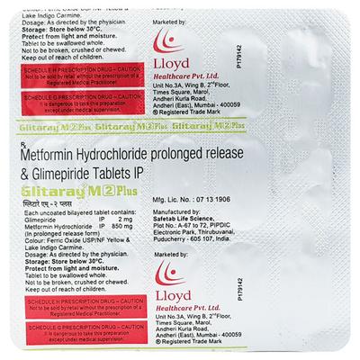 GLITARAY M2 PLUS Tablet 15's - Diabetes-Ant