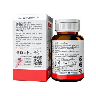 Patanjali Nutrela Iron Complex Natural Capsule 30's - Calcium And Minerals