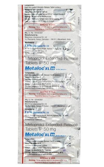 Metaloc XL 50mg Tablet 10'S - Hypertension-Bet