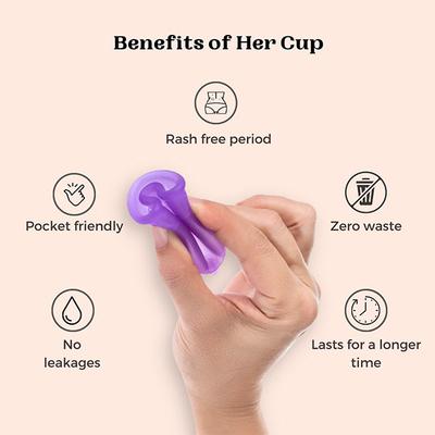 Goli Soda Her Cup Reusable Menstrual Cup for Women - Teal 1's - Menstrual Cups