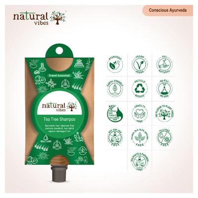 Natural Vibes Ayurvedic Tea Tree Shampoo 30 ml - Shampoos
