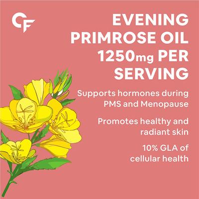 CF Primrova Evening Primrose Oil 1250mg Softgel Capsule 60's - Calcium And Minerals