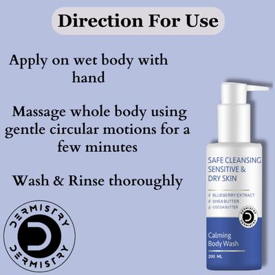 Dermistry Safe Cleansing Sensitive & Dry Skin Body Wash 200 ml - Shower Gels & Body Wash