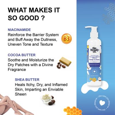 The Beauty Co. All Day Moisturizing Body Lotion - Coconut Milk & Honey 250 ml - Lotions & Creams