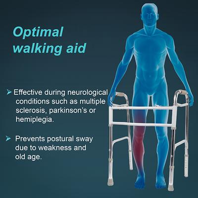 Tynor Walker Invalid's HD All Pods (UN) (L 34) - Silver - Wheelchairs & Walking Sticks