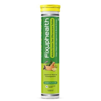 FixUpHealth Matcha Green Tea Effervescent Tablet - Lemon Flavour 15's - Green/Herbal Teas