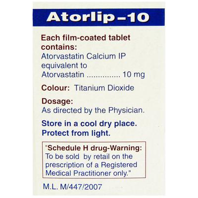 ATORLIT 10 Tablet 10's - High Cholesterol-Dys