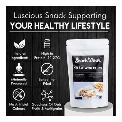 Snack Amor Crunchy Cereal with Fruits (Pack of 2 x 150 gm) - Nutritional Bars