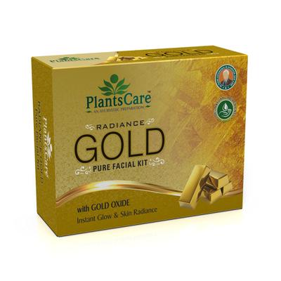 Plantscare Radiance Gold Pure Facial Kit 210 gm - Facial Kits