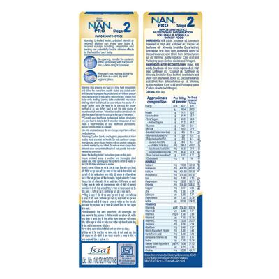 Nestle Nan Pro 2 (6 Months+) Powder 400 gm (Refill Pack) - Baby And Infant Supplements