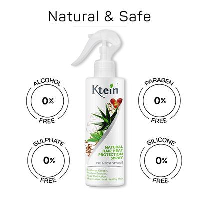 Ktein Natural Hair Heat Protection Pre & Post Styling Hair Spray 200 ml - Hair Sprays & Mists