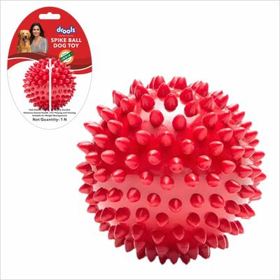 Drools Non-Toxic Rubber Stud Spike Hard Ball Chew Toy, Puppy/Dog Teething Toy - 3 inches 1's - Pet accessories