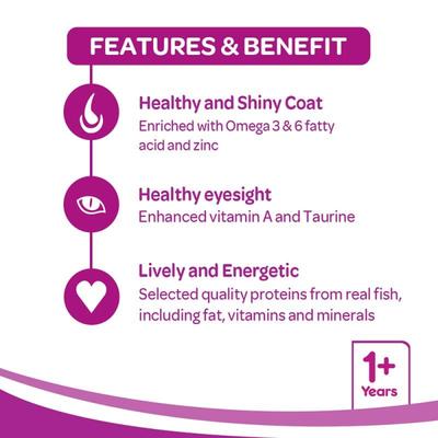 Whiskas Adult Ocean Fish Flavor 1200 gm - Petfood